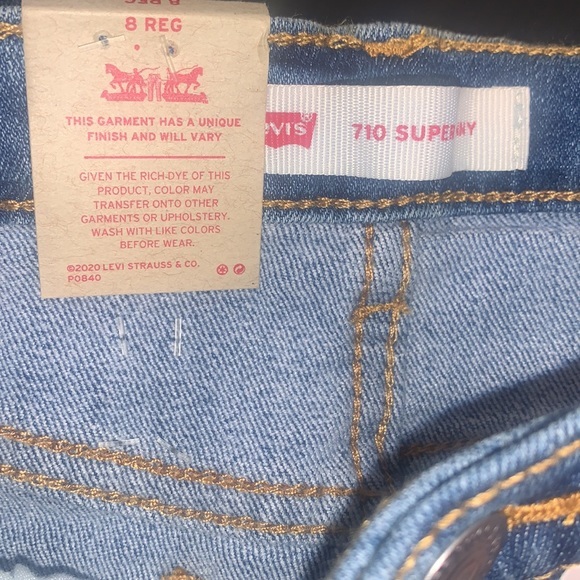 NWT Levi 710 super skinny jeans 8 regular Girls - Picture 7 of 7